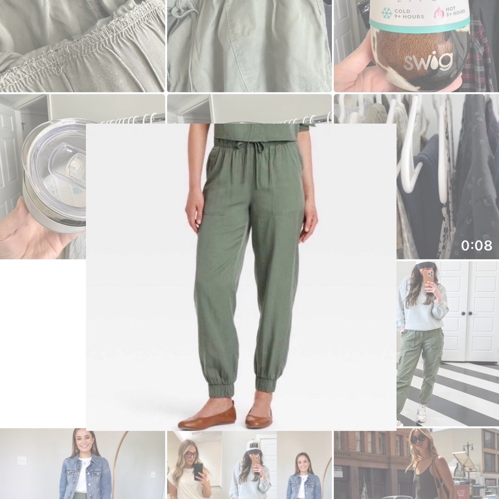 Universal Thread Women's Olive Green Jogger Pants